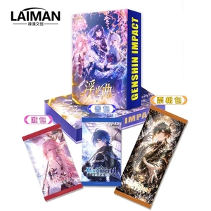 LAIMAN <span class=keywords><strong>Genshin</strong></span> Impact Floating Light Melody <span class=keywords><strong>Anime</strong></span> Trading Cards Booster Box Pacchetti di Carte Personaggio Collezione Regalo per Feste Blind Box - Product Image 2