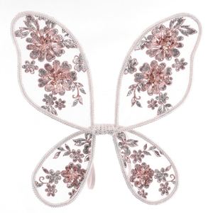 Mariposa Niñas Hada Ángel Alas de mariposa Disfraces Flores bordadas Alas para niños Alas de hadas brillantes - Product Image 1