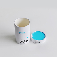 Tube cylindrique en papier recyclable de qualité alimentaire avec logo personnalisé pour l'emballage de capsules de vitamines, de poudre de collagène et de compléments alimentaires