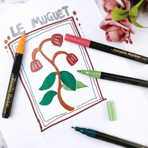 ปากกามาร์กเกอร์สีอะคริลิคแวววาวแบบทำมือสำหรับงานศิลปะงานฝีมือรูปภาพอัลบั้มการ์ดการวาดภาพ