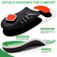 Semelles de sport de haute qualité avec soutien de la voûte plantaire, absorption des chocs, coussin de talon, inserts pour chaussures de course, semelles de soin des pieds, usine OEM