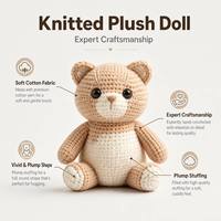 Boneka Plush Kustom yang Menggemaskan Pesanan Minimum Rendah Gantungan Kunci Plush Premium Unik Mewah Buatan Tangan Mainan Plush Rajutan Kustom