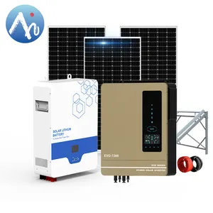 Anern système de panneaux solaires 25kw 40 kw 50 kw kit de montage d'onduleur pour la maison