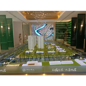 मॉडल निर्माता ब्रांड दीवार सामग्री तांबा शहर लघु घर विला के प्रदर्शन के लिए