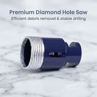 Broca de diamante soldada al vacío con vástago M14 o 5/8"-11 para perforación de granito, mármol, azulejo y cuarzo, cuerpo de acero aleado antideformación
