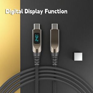 HOT Trends Type C Cable 240W 100W LED Mobile Digital Display Data Cable High Quality USB C Cable CE FCC Certified for Power Bank - Product Image 2