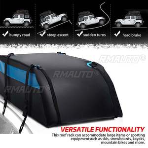 Sac de toit universel pour voiture, grand format, imperméable, protégé contre les UV, 132x97x46cm, pour transporter des bagages, des marchandises, des voyages, pour les véhicules SUV - Product Image 3