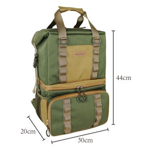 Sac à dos en polyester recyclable grande capacité, décontracté, pour le camping, double couche, avec fermeture éclair, portable, pour la conservation de la chaleur en extérieur - Product Image 6