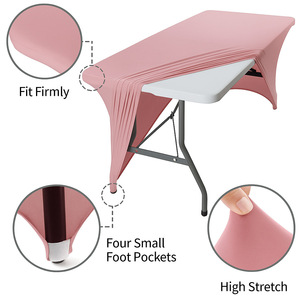 <span class=keywords><strong>Tovaglia</strong></span> Rettangolare Moderna Personalizzabile 4FT 6FT in Poliestere Non Tessuto Antimacchia Elastica per Cocktail Conferenze Matrimoni Banchetti - Product Image 2