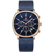 Montre de luxe pour hommes, chronographe, classique, Ultra-mince, boîtier carré, en acier inoxydable, étanche, japonais movt, montre à quartz