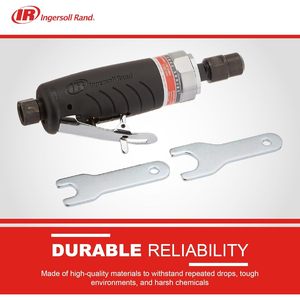 Meuleuse pneumatique droite Ingersoll Rand 3107G 1/4 pouce avec poignée ergonomique - Product Image 4
