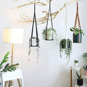 Panier à pain suspendu artisanat maison paniers muraux décor Boho plat balcon décoration luxe fleurs à plusieurs niveaux plastique 12 pouces fil - Product Image 4
