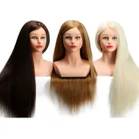 Blonde Mannequin Head With 80% Human Hair For Hairstyles