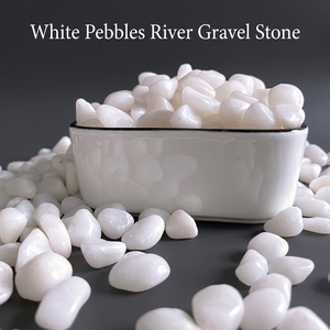 Piedras de Río Blancas Pulimentadas Naturales <span class=keywords><strong>para</strong></span> Jardinería, Paisajismo, Pavimentación de Caminos, Decoración de Acuarios, Blanco Puro - Product Image 2