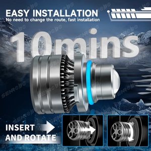 Tự động LED H7 9006 chiếu sương mù đèn Laser mới Đèn pha Bóng Đèn ống kính ánh sáng H11 9005 cho ô tô xe đèn pha sửa đổi - Product Image 4