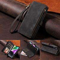 Dompet Kulit Lipat Motif Totem untuk IPhone 17 Air 16E 16 Pro Max 15 Plus 14 13 12 11 XS dengan Slot Kartu dan Penutup Hoesje