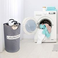 Panier à linge pliant rond sac poubelle de rangement grand panier pliable vêtements panier à linge seau organisateur PE simple 0.3mm