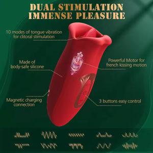 Potente consolador de masaje Oral para mujeres, masturbador para adultos, Juguetes sexuales con pezón lamido en la lengua, función de clítoris, vibrador - Product Image 2