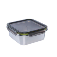 Ensemble de contenants alimentaires en acier inoxydable 304 avec couvercles hermétiques, anti-fuite, empilables, compatibles micro-ondes, pour la préparation des repas, la cuisine et le congélateur