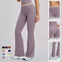 Pantalon de yoga confortable pour femme, effet seconde peau, doux pour la peau, taille haute, blocs de couleur, taille élastique, extensible dans les quatre sens, vente en gros