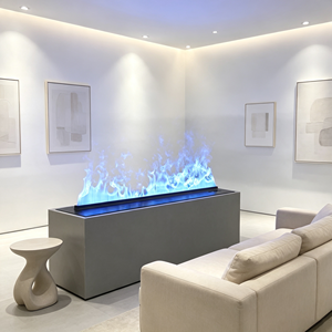 Cheminée <span class=keywords><strong>électrique</strong></span> à vapeur d'eau murale de 28 pouces, effet 3D, sans fumée, design encastré de luxe pour la <span class=keywords><strong>décoration</strong></span> de la maison et des hôtels - Product Image 3