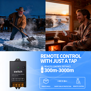 Interrupteur sans fil haute puissance AC 220V 30A, télécommande RF 433, utilisé pour le contrôle des systèmes d'irrigation agricole et d'éclairage - Product Image 2