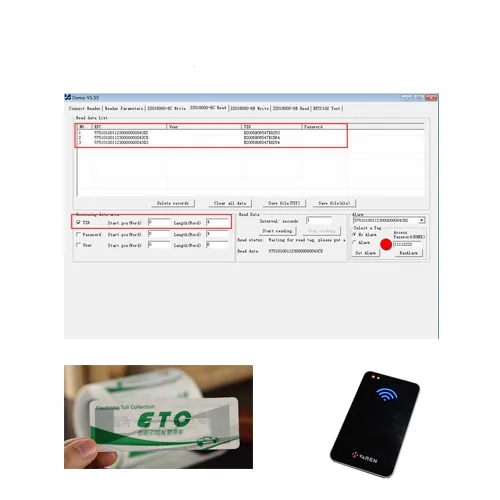 Vendita calda 860-960 Mhz Mobile del desktop usb uhf rfid reader con SDK, software demo