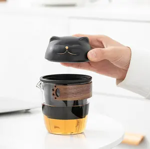 Mini seyahat seramik demlik seti çin Kung Fu demlik 1 Pot 3 bardak porselen çay fincanı çay demlik ile taşınabilir çanta açık için