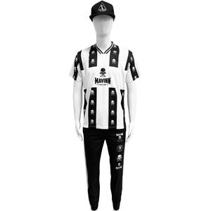 Camiseta de Fútbol Retro de los 90 con Rayas Blancas y Negras para Fiestas, Entrenamientos, Competiciones y Uso Diario - Product Image 5