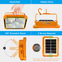 Portable extérieur lampe à LED USB énergie solaire Rechargeable projecteur ABS corps étanche IP66 téléphone portable urgences ROHS