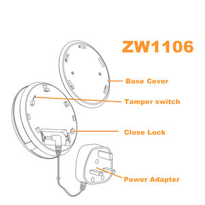 ZW1106 Wireless Lpg Gás Leak Detector Z-wave Controlador Remoto para Sensor de Gás Sistema Automático Smart Home - Product Image 5