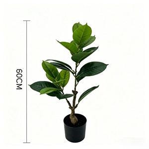 Bonsai Rubber <b>Tree</b> Indoor Landscape Decoration Simulation Plant Decoration Simulation Leaves - Product Image 2