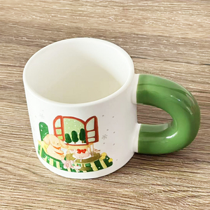 Mug à café en céramique à rayures bleues, design original, pour la rentrée scolaire, sans BPA, sans danger pour les aliments, souvenir - Product Image 5