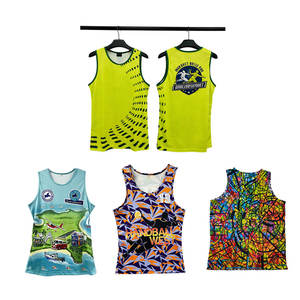 Chaleco Deportivo Transpirable <span class=keywords><strong>de</strong></span> Poliéster <span class=keywords><strong>de</strong></span> Alta Calidad para <span class=keywords><strong>Rugby</strong></span>, Fútbol y Running, con Sublimación Personalizada para Hombre - Product Image 1