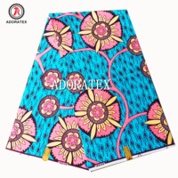 Tela Ankara 100% algodón de China con estampado inglés en bloque de cera
