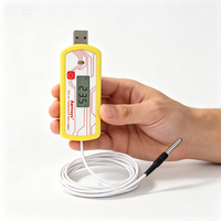 Enregistreur de données de température à glace sèche réutilisable avec écran d'affichage USB, sonde externe, matériau ABS, modèle PDF-L pour usage médical