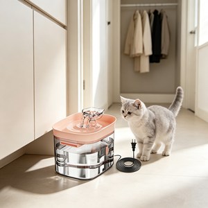 Premium Non Slip Base Pet Water Fountain Portable Lightweight <b>Cat</b> Dog Water <b>Feeder</b> - Product Image 1