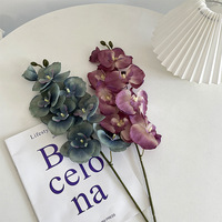 Bunga Anggrek Phalaenopsis Buatan Modern Berwarna dan Berembos dari YHM, Produsen Bunga Tiruan Grosir Langsung untuk Hotel dan Pernikahan
