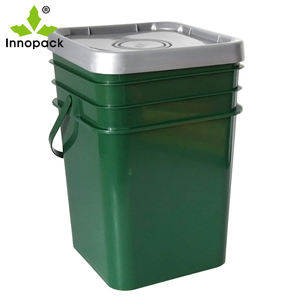 Seau d'emballage de qualité alimentaire Capacité de 20kg Seau de rangement carré en PP avec poignée en plastique Seau de 20L en plastique avec couvercle - Product Image 2