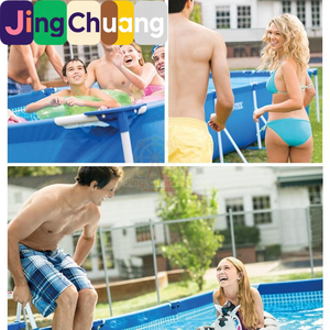 Piscine rectangulaire JingChuang28272 avec structure métallique, pour enfants, avec support en tuyaux métalliques, également utilisable comme <span class=keywords><strong>bassin</strong></span> à poissons - Product Image 3