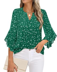 Camisa Informal de Oficina para Mujer, Talla Grande, Estampado Floral Otoñal, Franela 100% Algodón, Estilo Europeo Americano, Blusa Holgada a Cuadros - Product Image 3