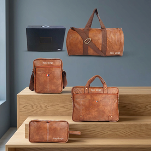 Set de Regalo Combinado de Cuero Liviya para Negocios - Bolsa Organizadora Multifuncional, Cinturón, Tarjetero, Diseño Grabado, Tamaño A5, Regalos de Bienvenida - Product Image 3