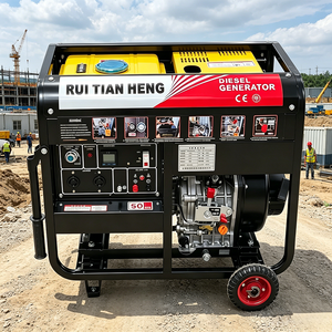 Generatore Diesel Portatile 5kW/6.25kVA, Efficiente nei Consumi, Trifase con ATS 220V 380V per Negozi, Fattorie, Esterni, Certificato CE - Product Image 1