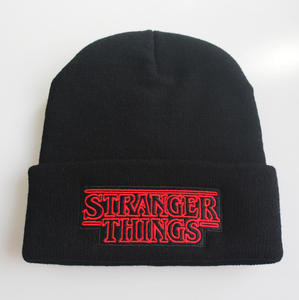 Chapeau pull Strange Story avec broderie 3D pour les lettres STRANGER THINGS, automne hiver, commerce extérieur, bonnet tricoté - Product Image 2