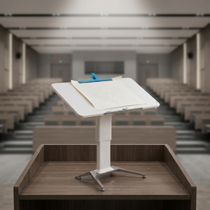 Escritorio Elevable Manual Neumático con Ruedas, <span class=keywords><strong>Mesa</strong></span> Móvil para Aula Escolar o Centro de Capacitación - Product Image 1