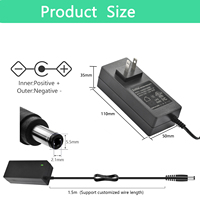 AC 100-240V DC 12V 24V güç duvar adaptörü 12V 5A 60W 65W PC malzeme güç kaynağı için LED ışık & CCTV amplifikatör
