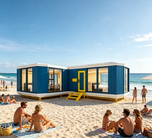 <span class=keywords><strong>Maison</strong></span> modulaire miniature tout en aluminium résistante aux intempéries pour environnements extrêmes - Product Image 1