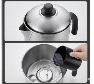 Hervidor de Agua Eléctrico Portátil de Acero Inoxidable, Capacidad de 1.1-1.5L, Potencia de 550W, Apagado Automático, Diseño Elegante y Saludable - Product Image 4