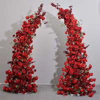 Arche florale artificielle personnalisée en soie, roses et hortensias, pour décor de scène de mariage, cérémonie, fête, hôtel, demande en mariage, événement