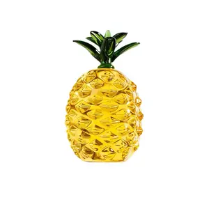 cheapest crystal Pineapple 8cm model home decor crystal crafts fruit ornament glass pineapple figurines for wedding decorations